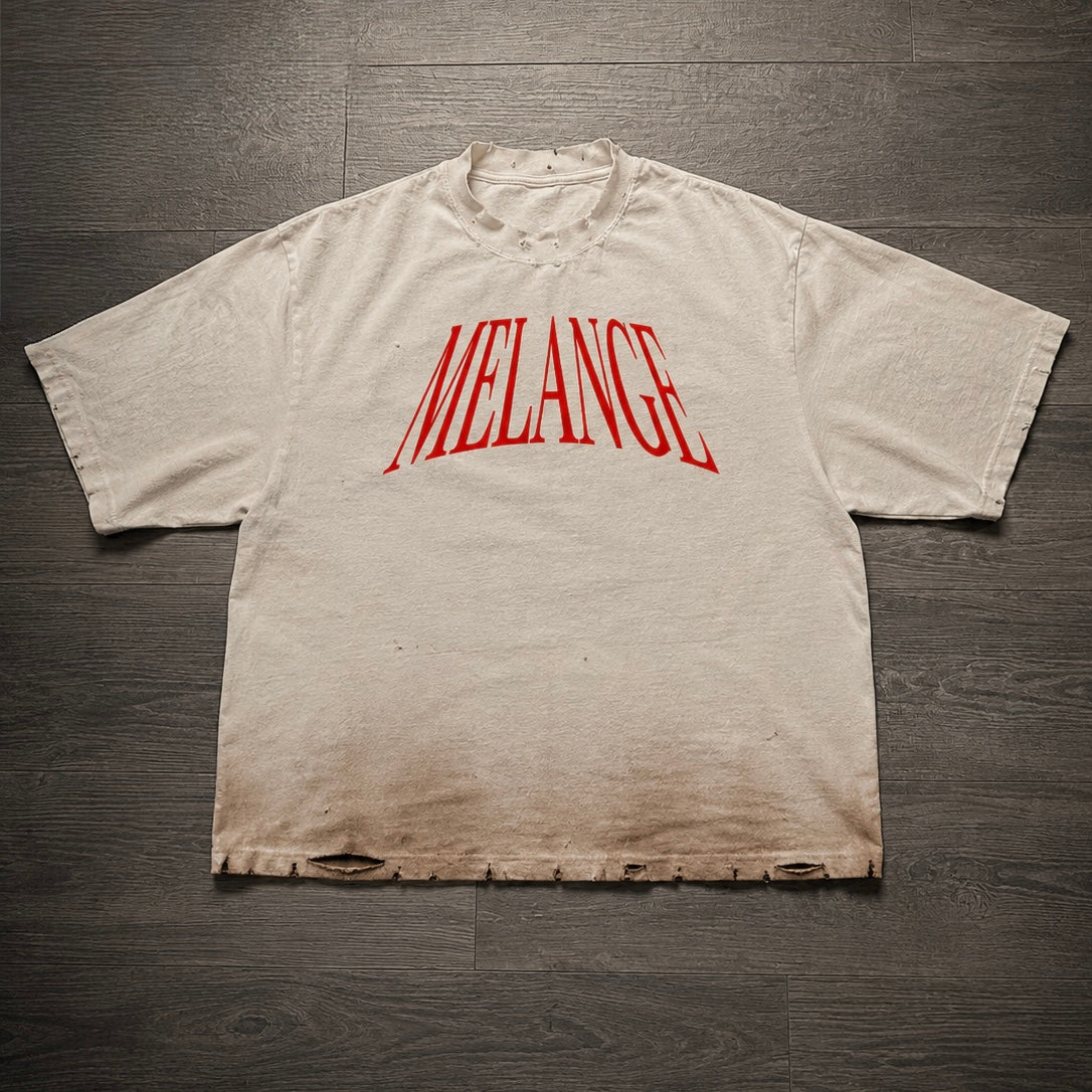 Melange Classic Tee | Off-white